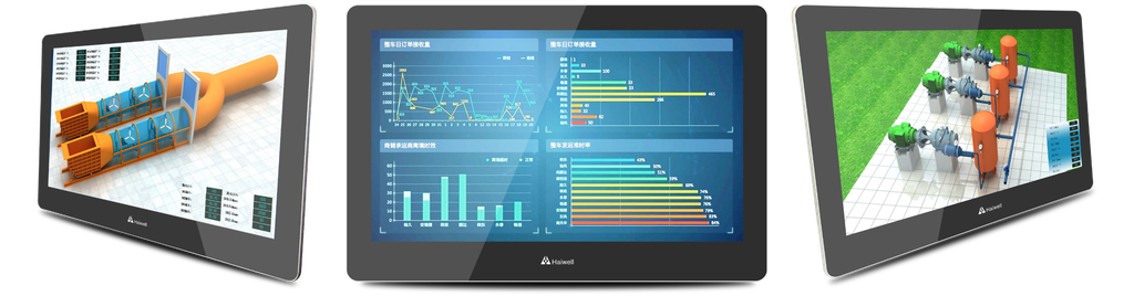 Pantalla HMI Haiwell 15.6 LCD 1920×1080 4GB+1GB LAN, USB, WIFI, MQTT