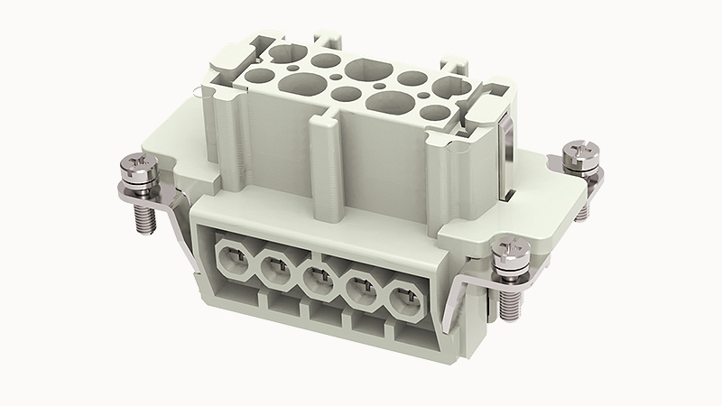 Conector Industrial Rectangular Hembra 10+PE