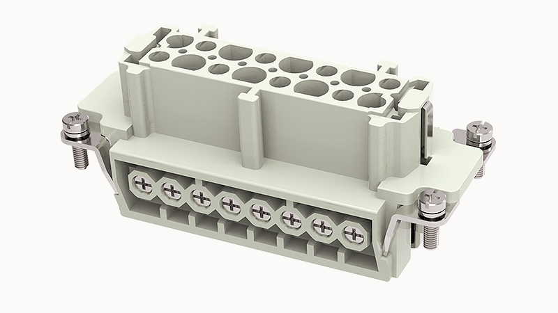 Conector Industrial Rectangular Hembra 16+PE