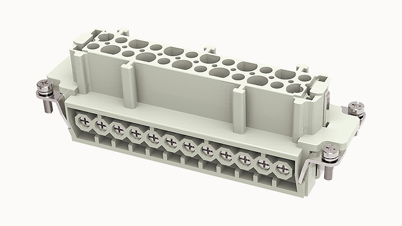 Conector Industrial Rectangular Hembra 24+PE