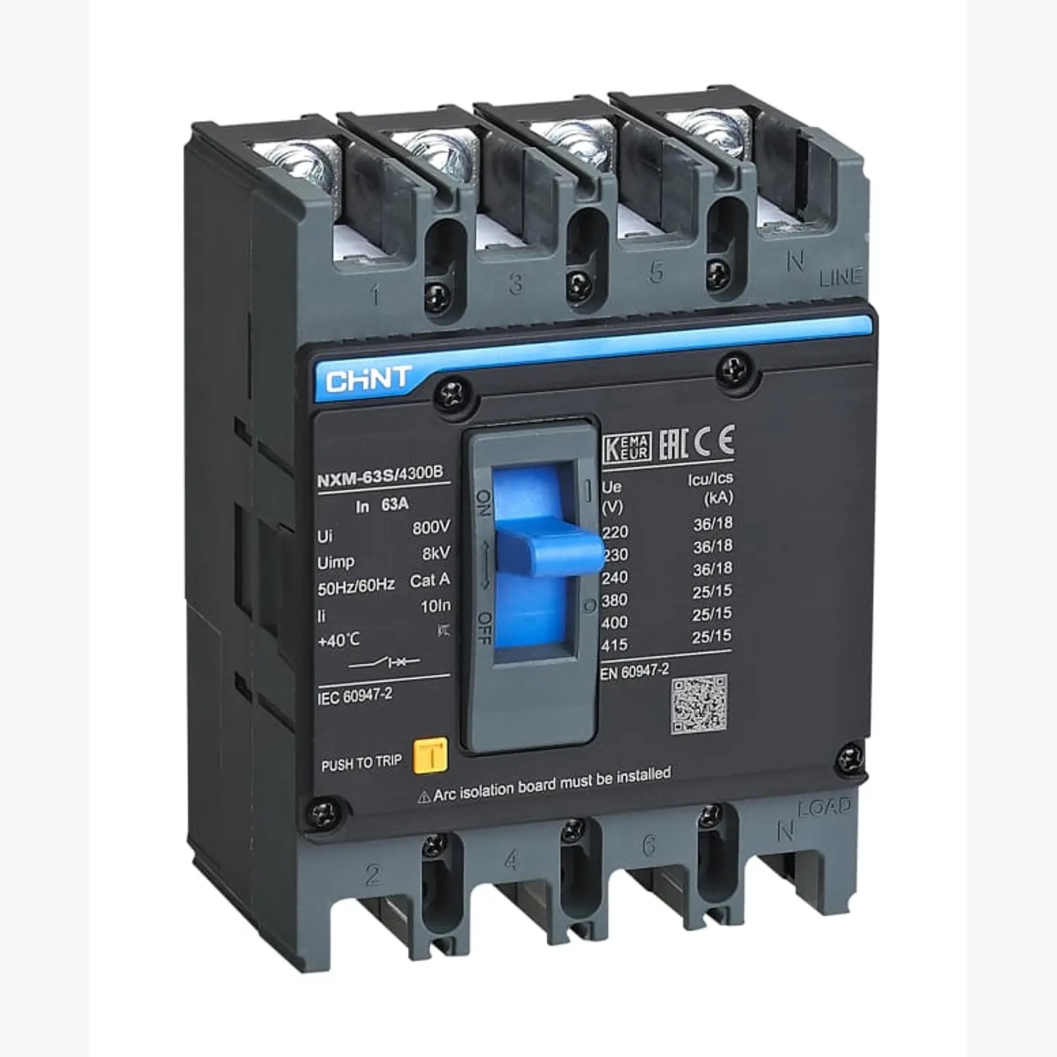 Interruptor MCCB fijo NXM-400S 4Px320A 50kA - CHINT - 07212430320CH