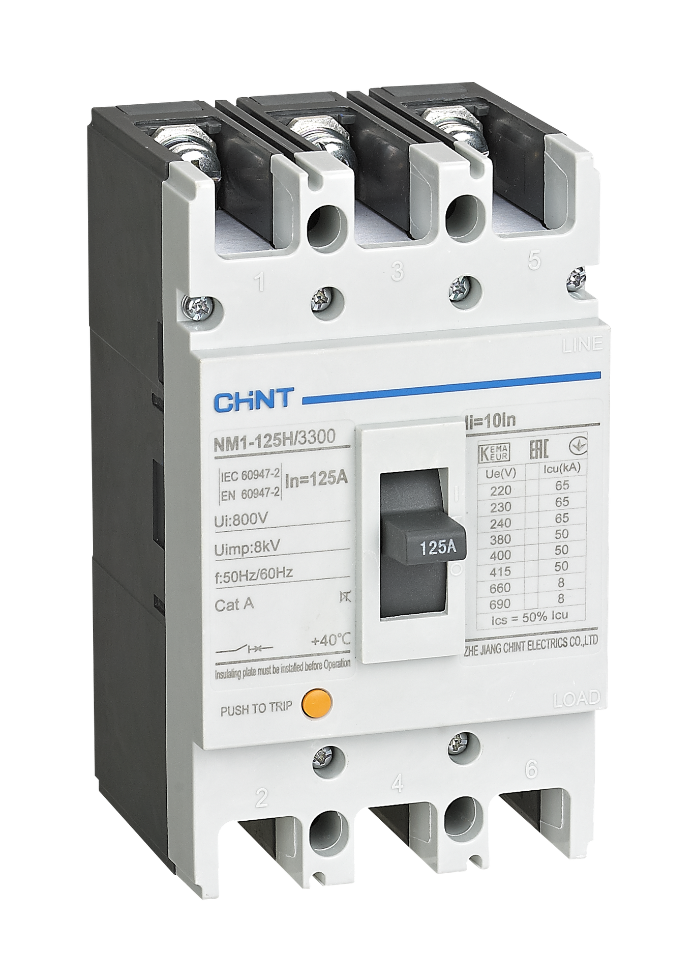Interruptor 4P NM1-250H/4300 250A (fijo) 690V: 50kA - CHINT - 0721443225CH