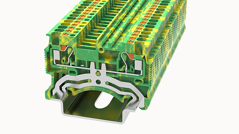 Borne Tierra Push In 6mm DS6-PE - Degson