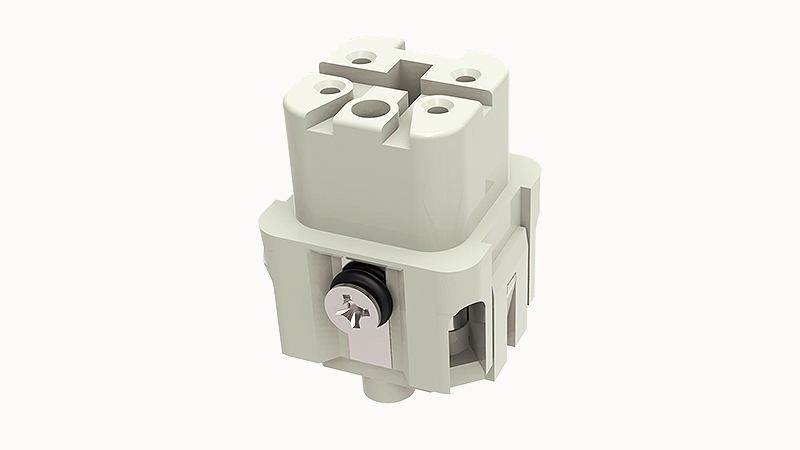 Conector Industrial Cuadrado Hembra 4+PE