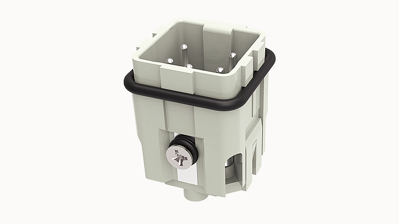 Conector Industrial Cuadrado Macho 4+PE