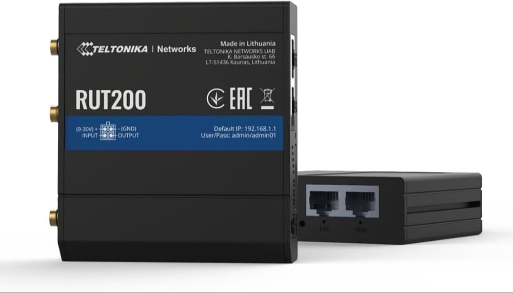 Router RUT956 Industrial Teltonika - Ethernet - Wi-Fi - 4G LTE - Dual SIM - RS232/RS485