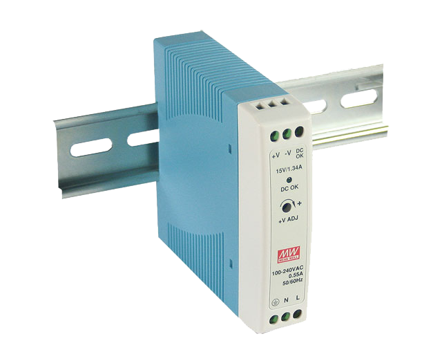 Fuente de Poder Mean Well - Riel DIN - 12VDC - 0.84A - 10W