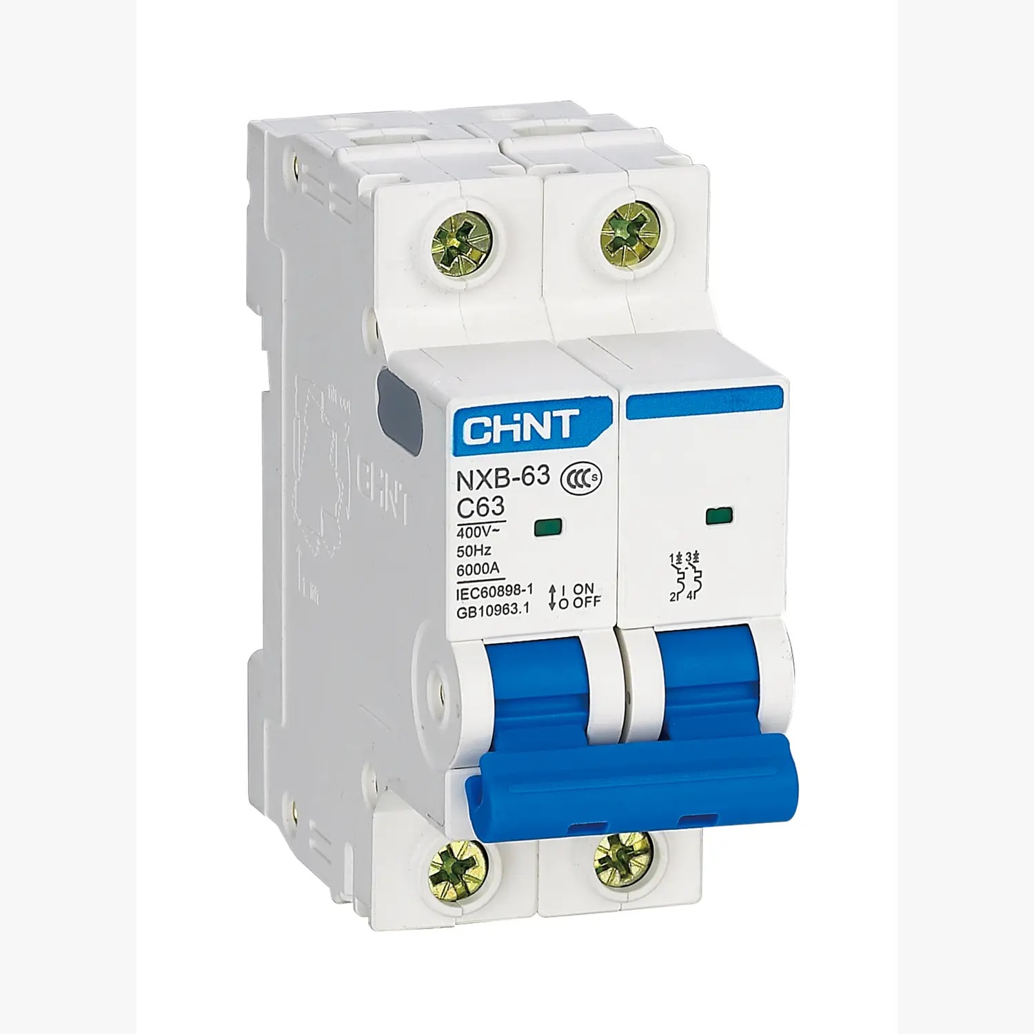 Interruptor NXB-63 2Px10A 6kA curva C CHINT - 070102010CH