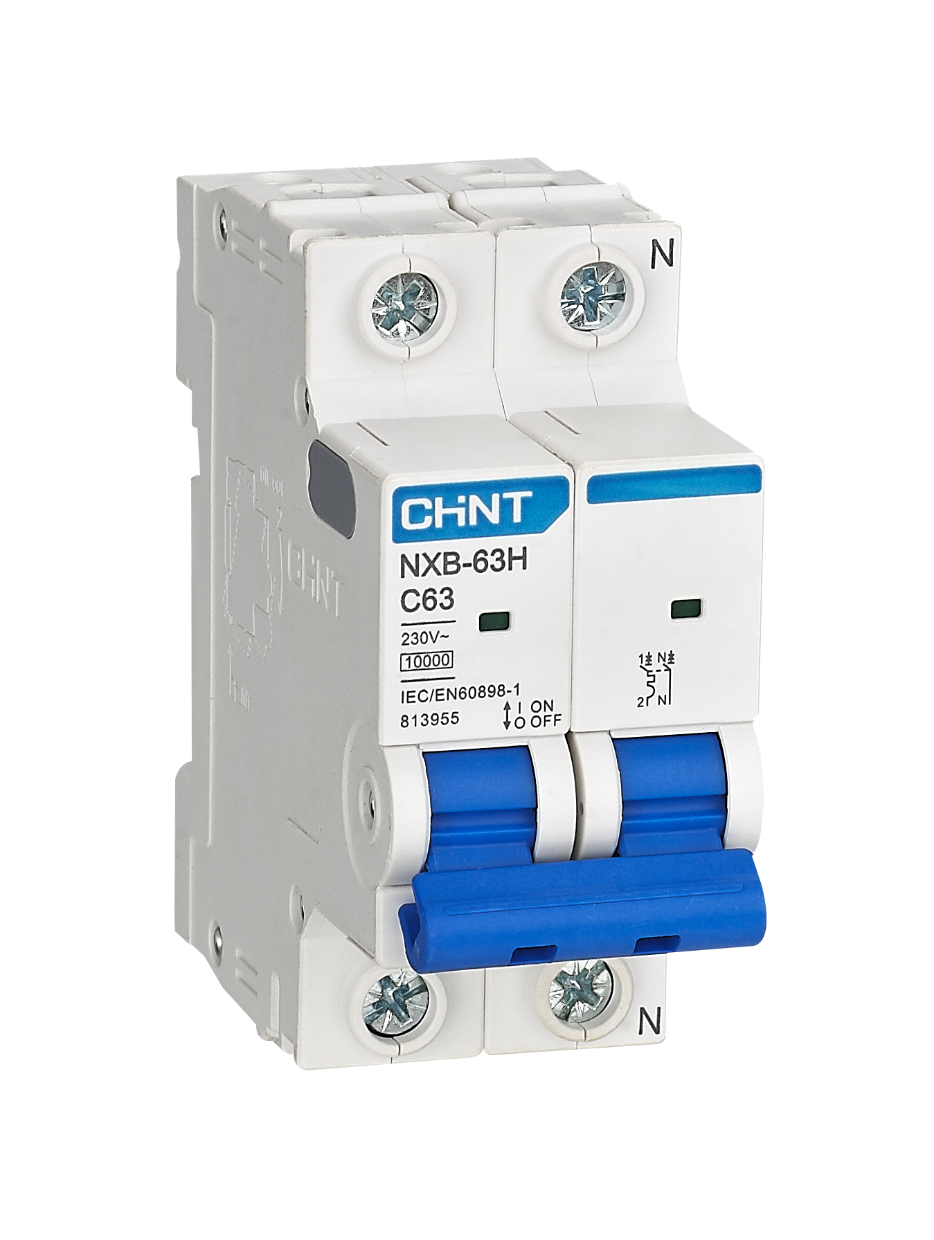 Interruptor NXB-63H 2Px40A 10kA curva D CHINT - 07033240CH