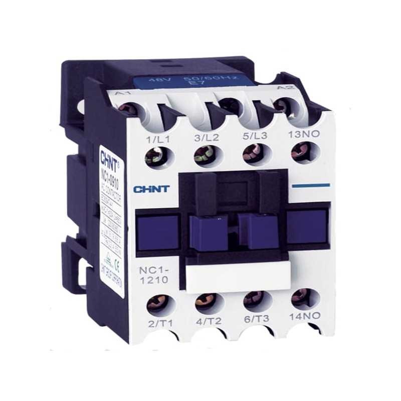 Contactor NC1,12A, 3P+1NA; 5.5KW (AC3/380V) control 24 Vac - Chint - 03010128110CH