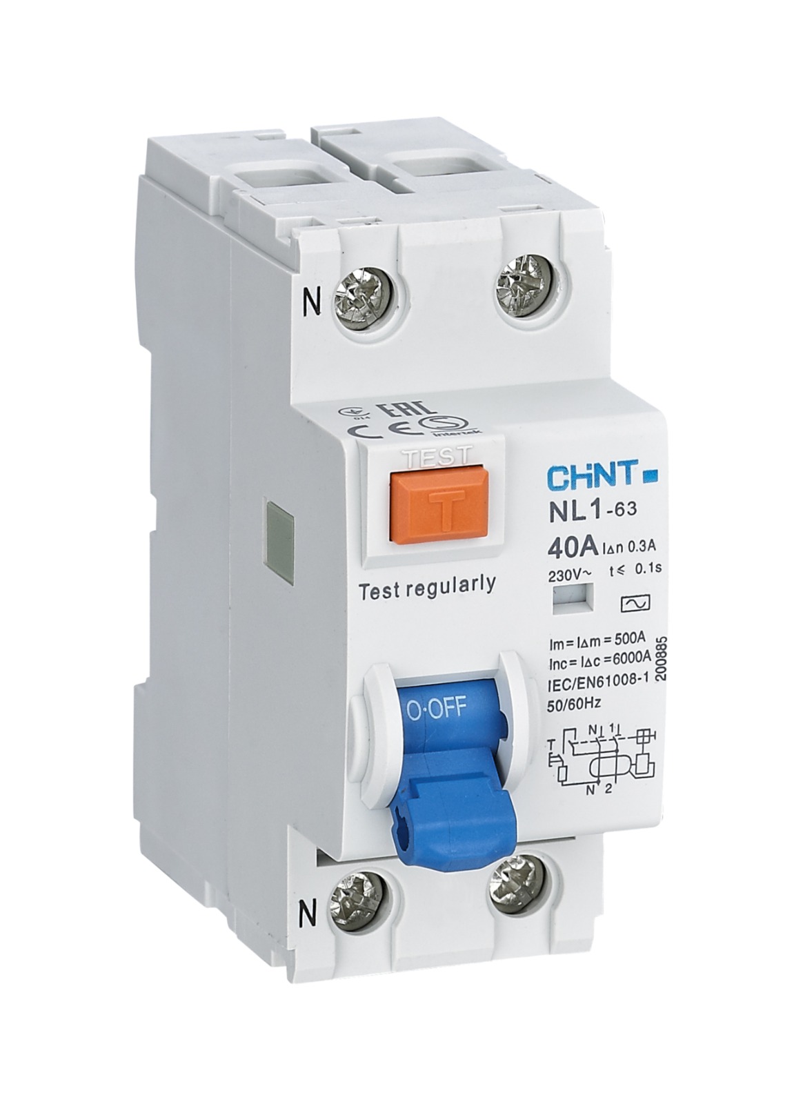 Interruptor diferencial 2Px40A 300mA , NL1-Tipo AC - CHINT - 070224030CH